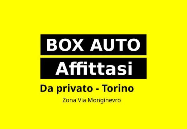 Foto AFFITTASI BOX auto singolo VIA MONGINEVRO - CORSO TRAPANI, TORINO