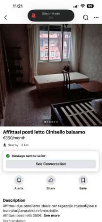 Foto Affittasi posto letto