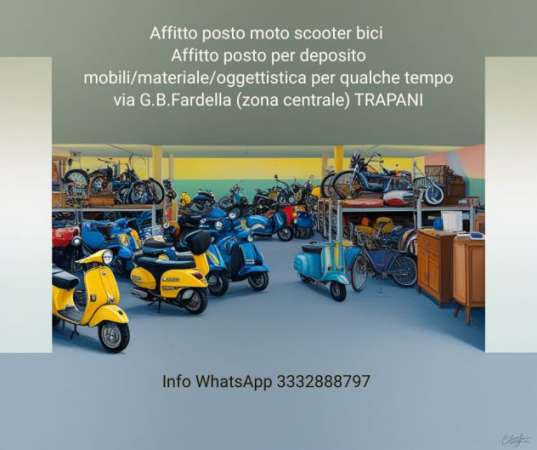 Foto Affittasi posto moto scooter bici TRAPANI