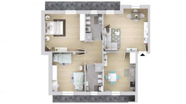 Foto Appartamento in affitto a Pontedera 75 mq  Rif: 1323753