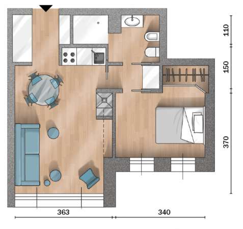 Foto Bilocale zona Statuto da subito
