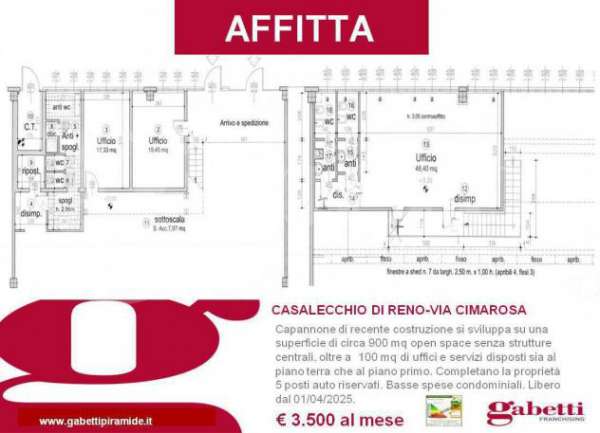 Foto Capannone in affitto a Casalecchio Di Reno - 5 locali 1000mq