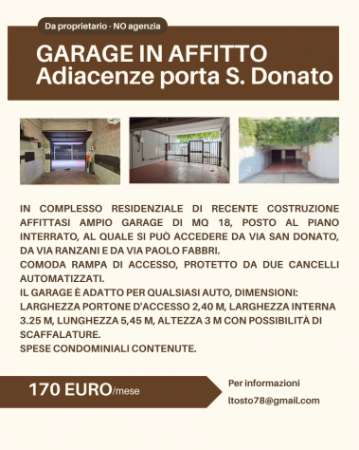 Foto GARAGE IN AFFITTO ZONA PORTA S.DONATO