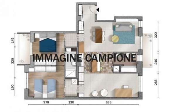 Foto METRO B - Quadrilocale con balcone - VISIONABILE