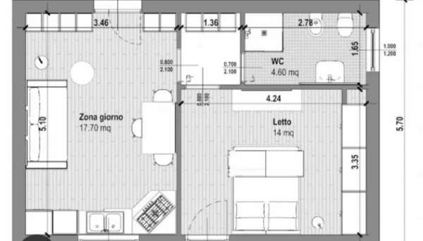 Foto PIAZZA PITAGORA BILOCALE LIBERO: 400 euro