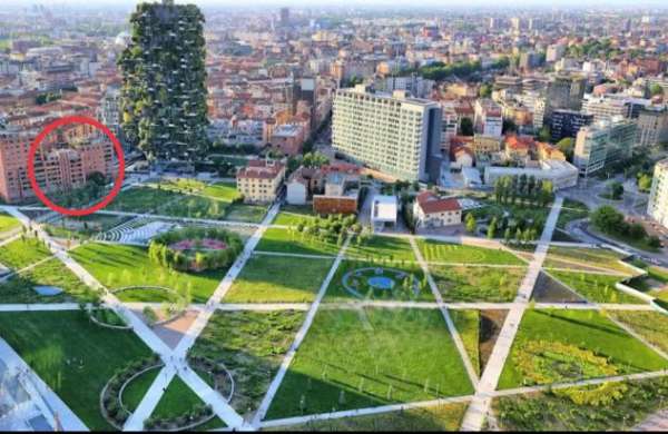 Foto Trilocale 98 mq con terrazzo nel parco BAM, vista Bosco Verticale � ISOLA