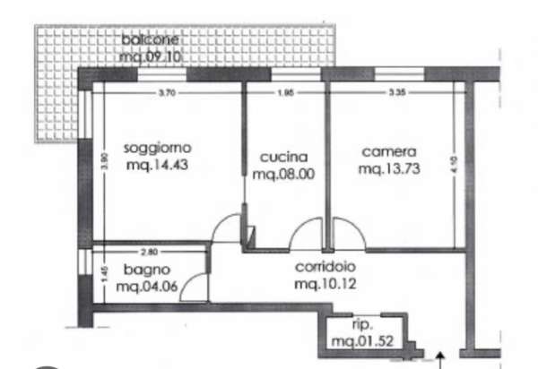 Foto trilocale arredato in corso agnelli: 600 euro