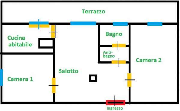 Foto Trilocale Bicocca-Fulvio Testi adatto per famiglia, con gran terrazzo, e MM5