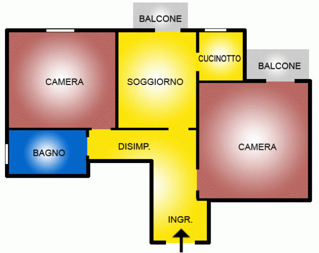 Foto Trilocale in affitto a Bologna