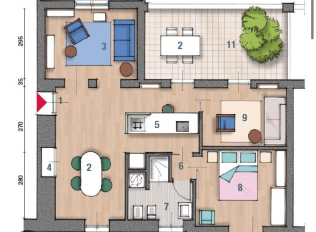 Foto TRILOCALE NUOVO IN VIA VANCHIGLIA: 580 euro
