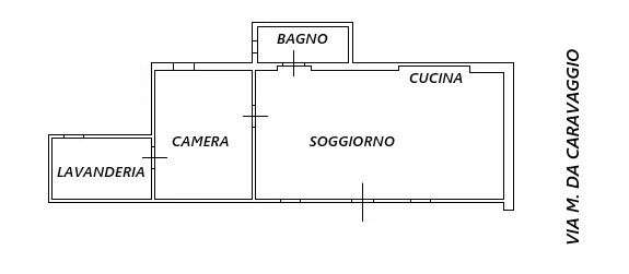 Foto Via Caravaggio bilocale arredato in parco con posto auto
